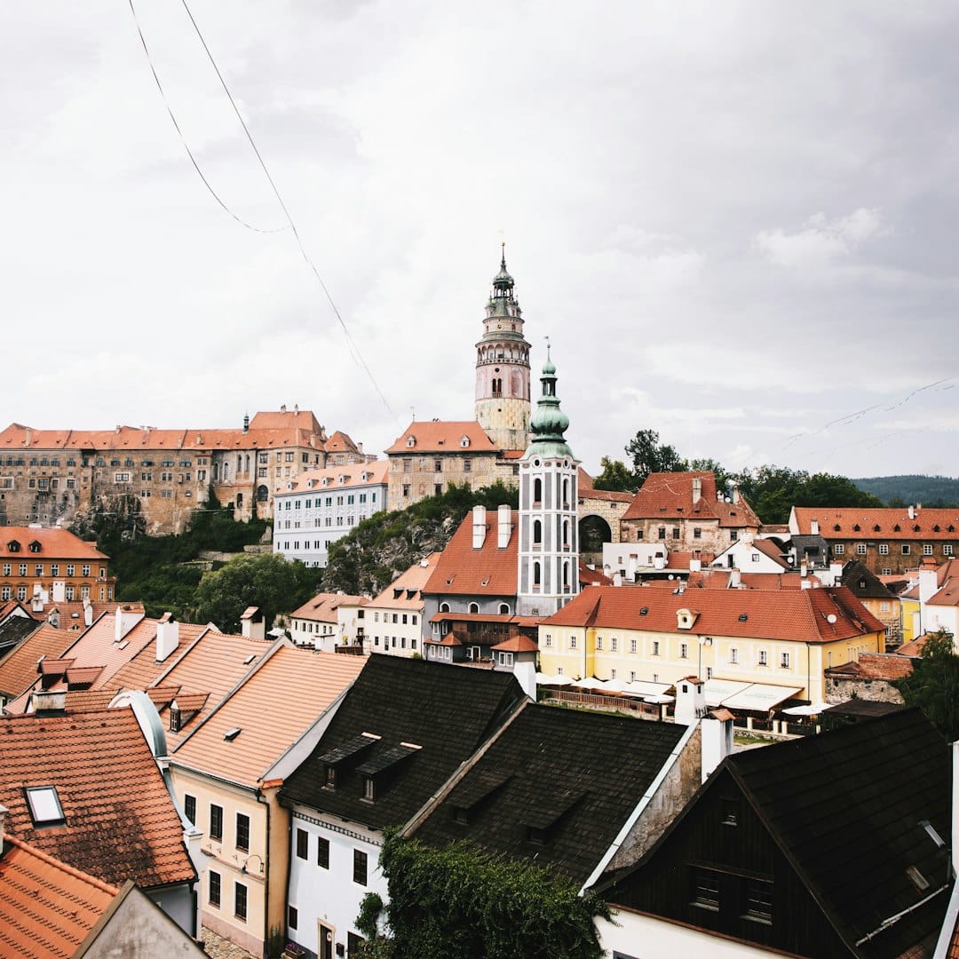 A view of a city from a hill