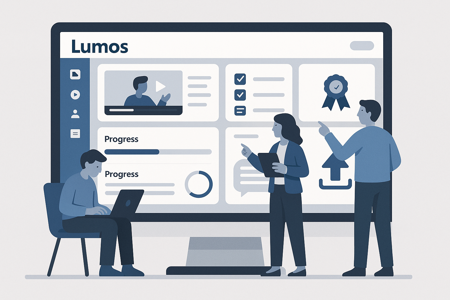 Illustration développement Lumos - Processus de création d'une plateforme LMS moderne et évolutive