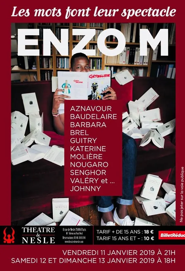 Enzo élève depuis l’âge de 8 ans fait sa première scène au théâtre de Nesle en janvier 2019.